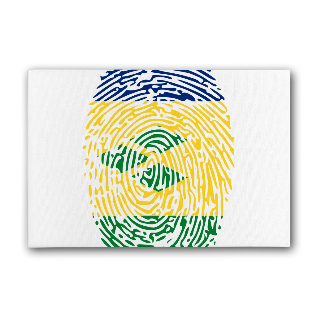 St Vincent and the Grenadines-Fingerprint Premium Stretched Canvas