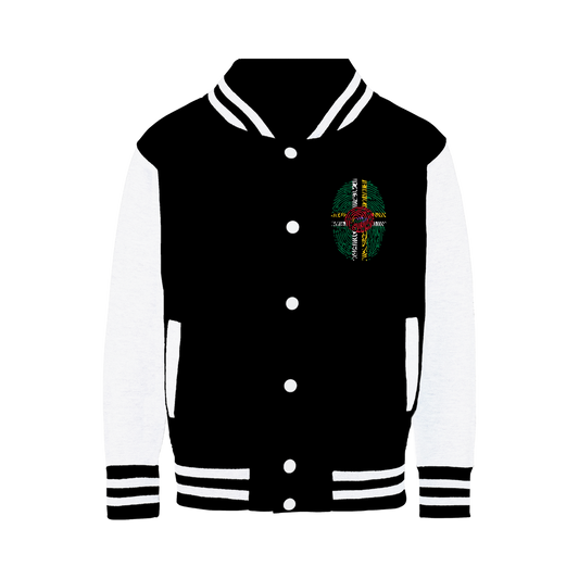 Dominica Fingerprint Varsity Jacket