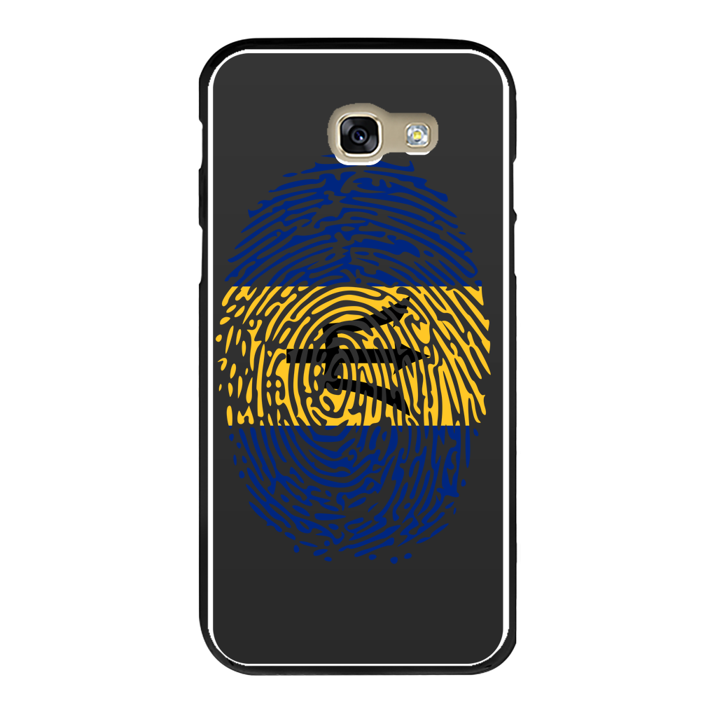 Barbados-Fingerprint Back Printed Black Hard Phone Case