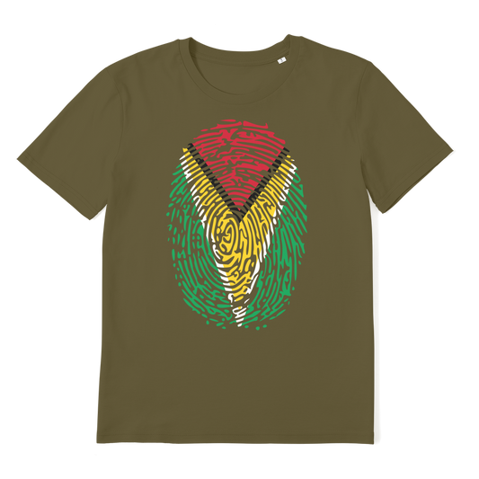 Guyana-Fingerprint Premium Organic Adult T-Shirt