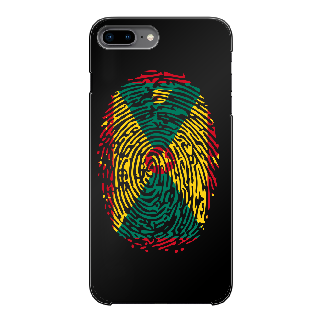 Grenada Fingerprint Back Printed Black Hard Phone Case