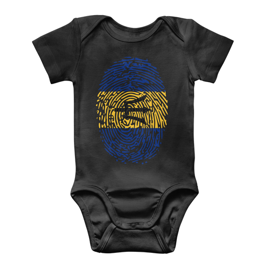 Barbados-Fingerprint Classic Baby Onesie Bodysuit