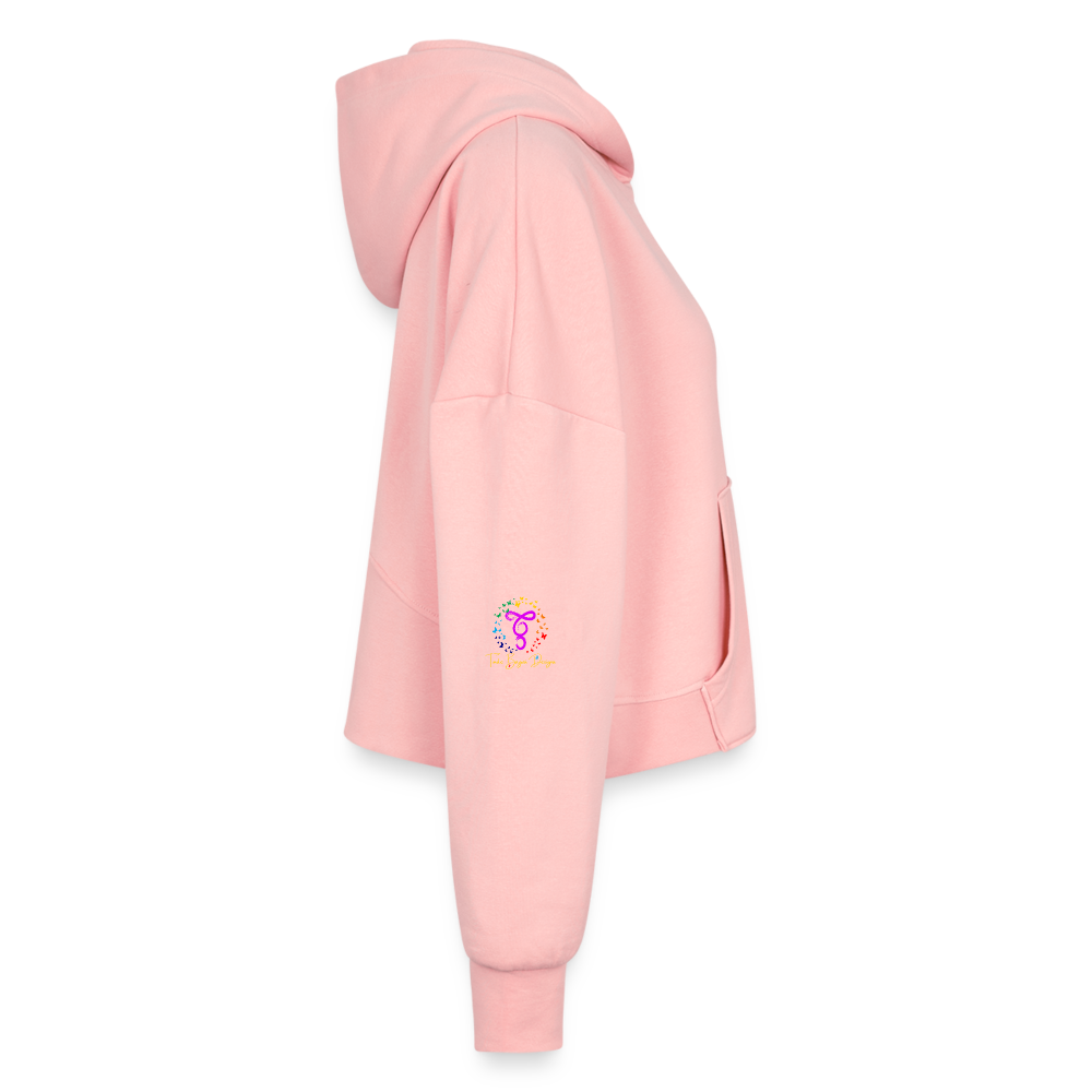 Trini Women's Half Zip Cropped Hoodie - light pink