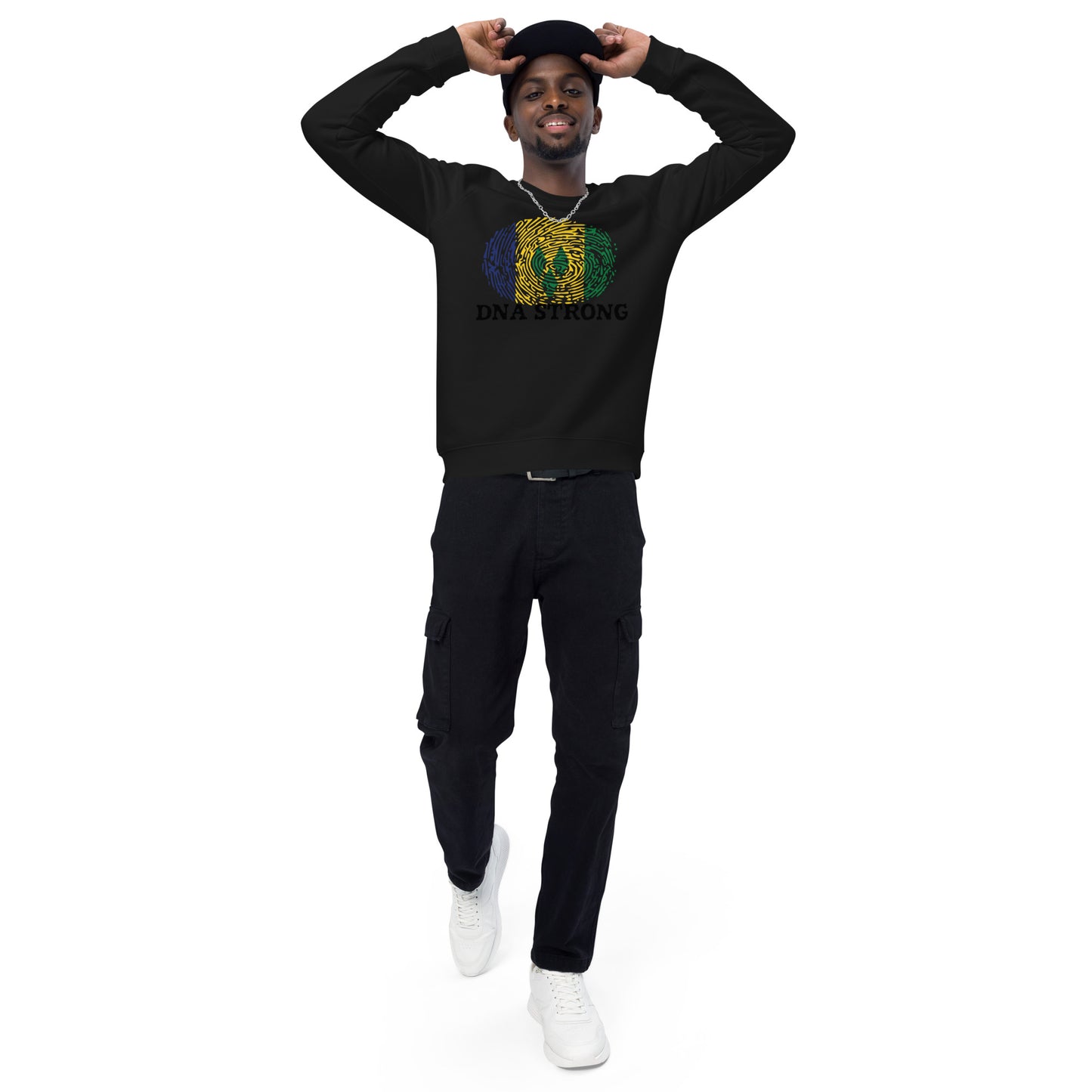 St. Vincent & The Grenadines Unisex organic raglan sweatshirt