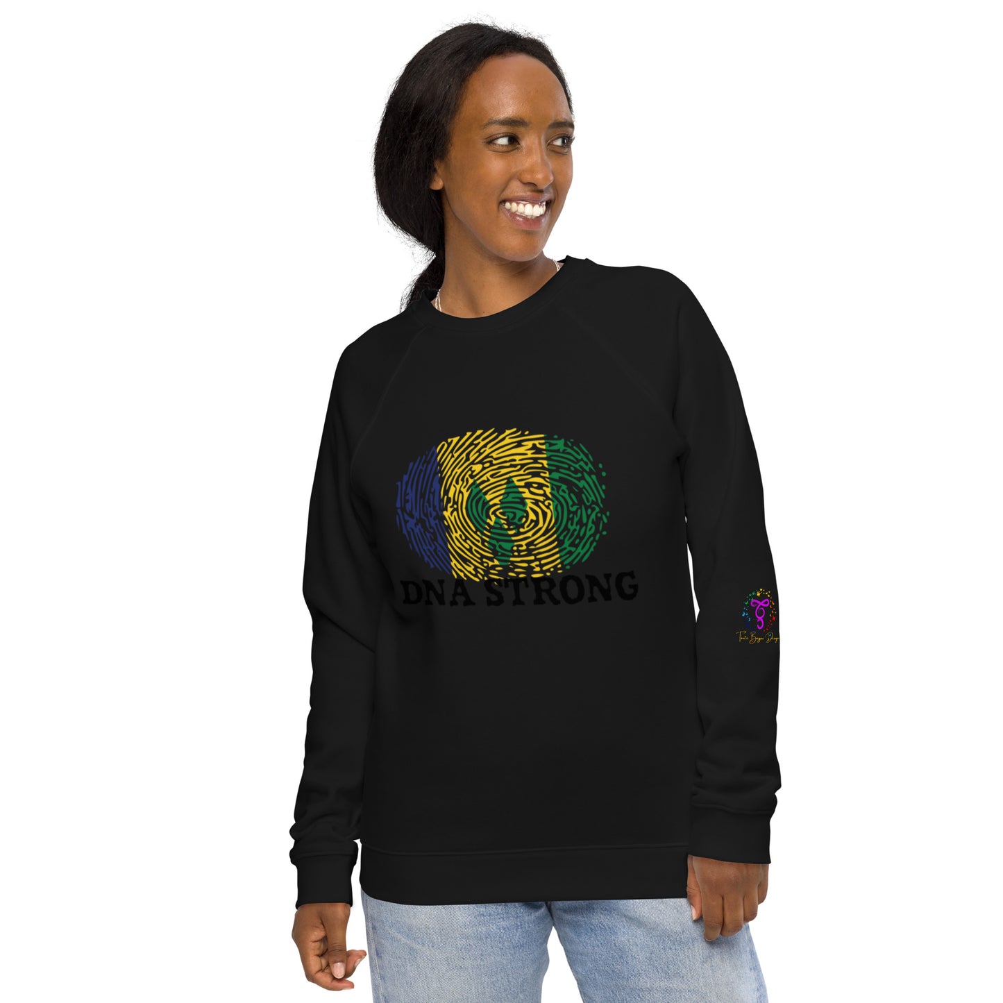 St. Vincent & The Grenadines Unisex organic raglan sweatshirt