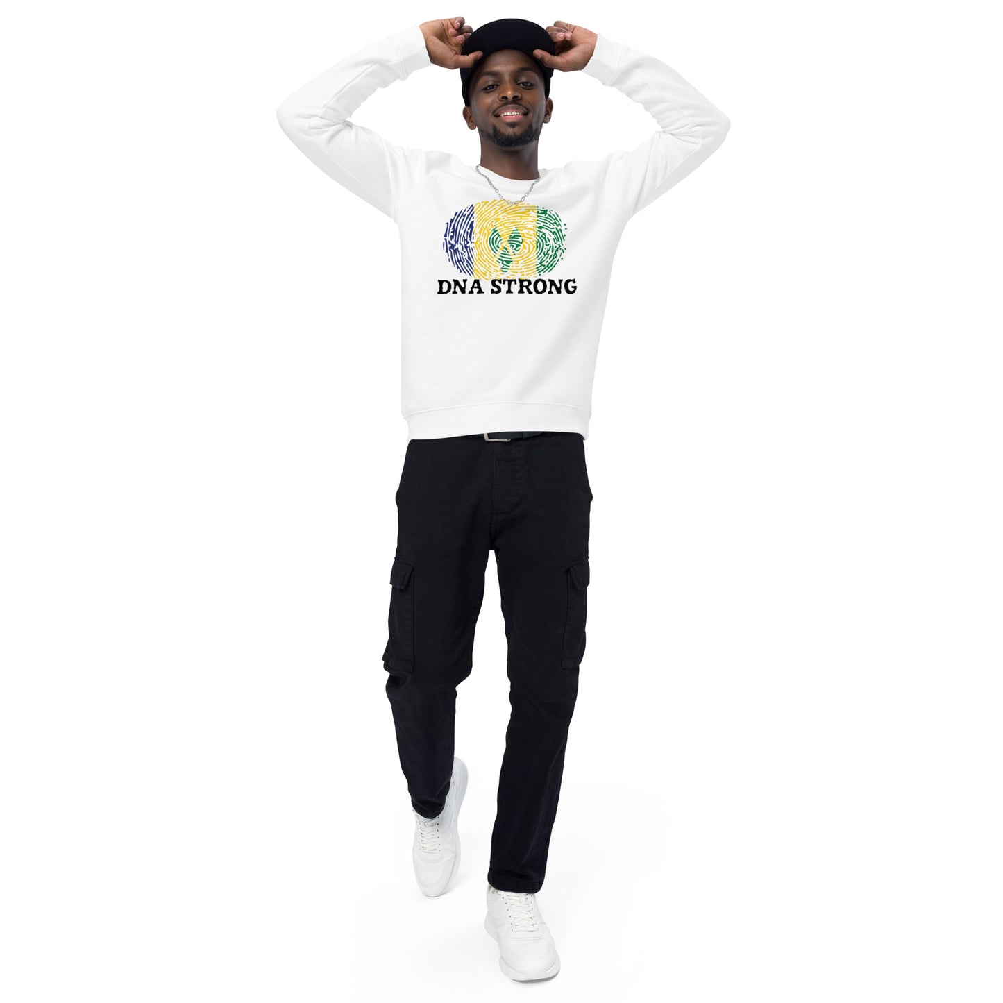 St. Vincent & The Grenadines Unisex organic raglan sweatshirt