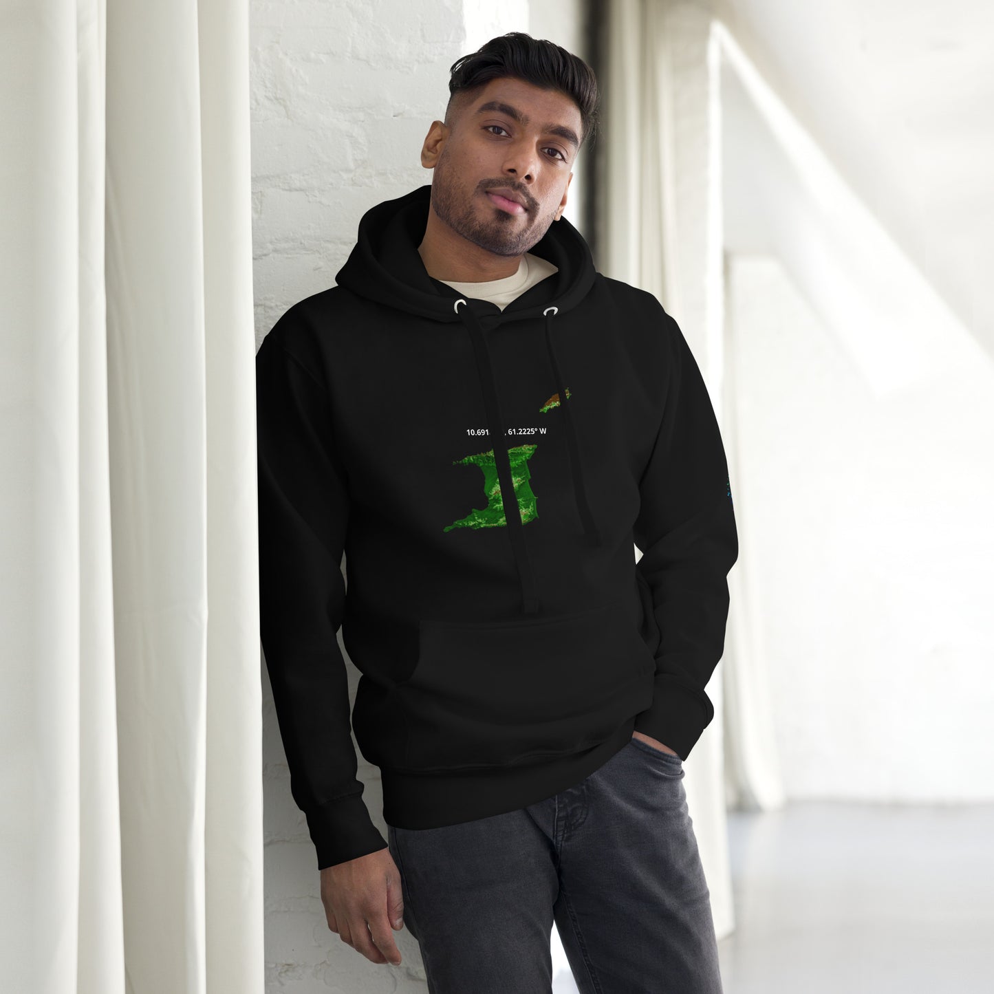 Trini Map Coordinates Unisex Hoodie