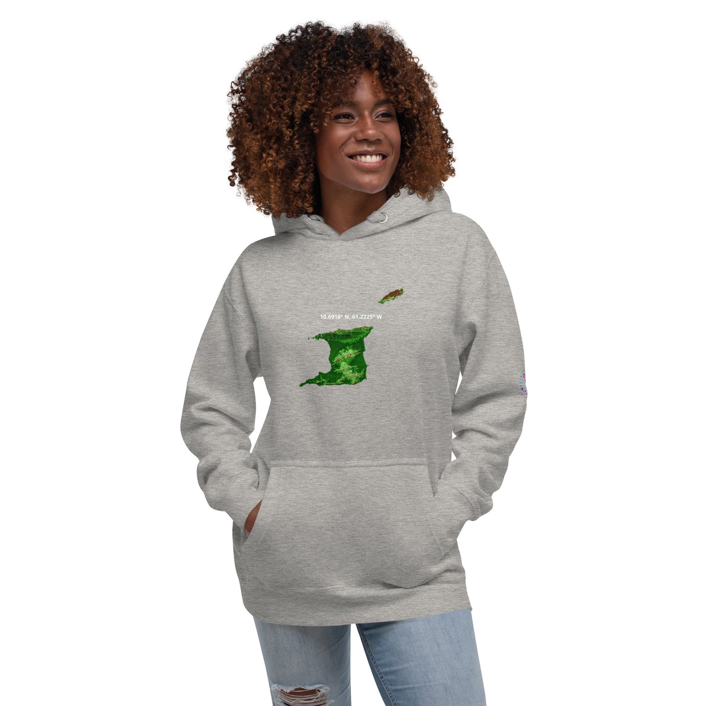 Trini Map Coordinates Unisex Hoodie