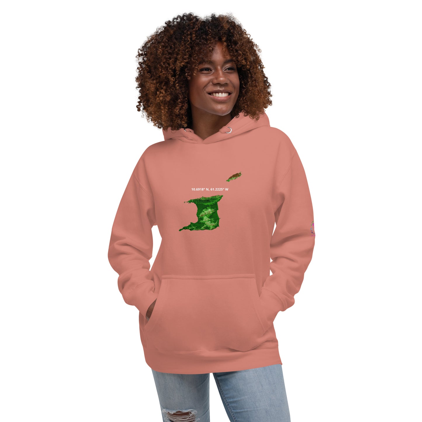 Trini Map Coordinates Unisex Hoodie