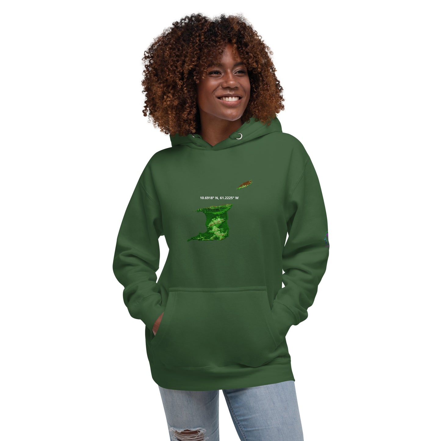 Trini Map Coordinates Unisex Hoodie