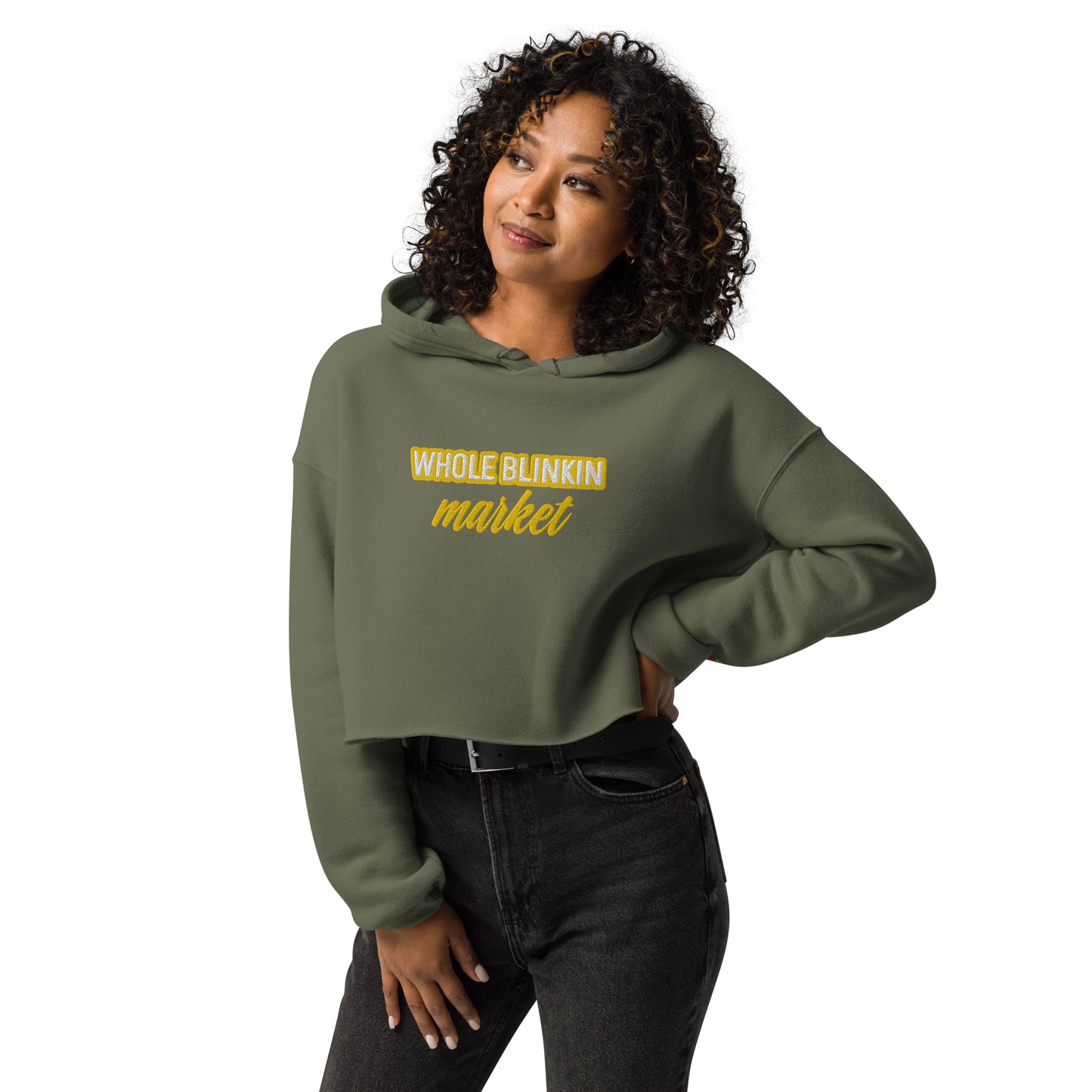 Whole Blinkin Market Crop Hoodie